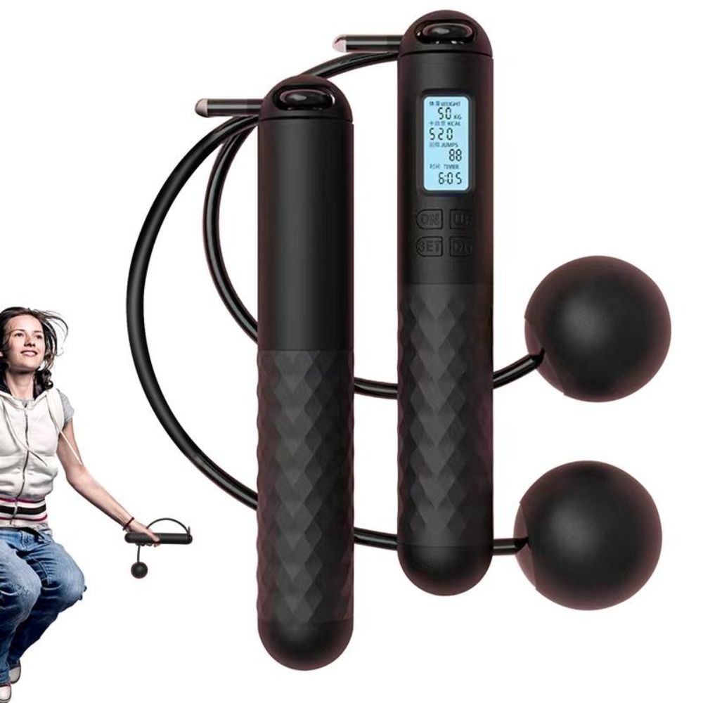 Smart Jump Rope Digital Counter - Przenośna Bezprzewodowa Skakanka z Licznikiem Antypoślizgowa