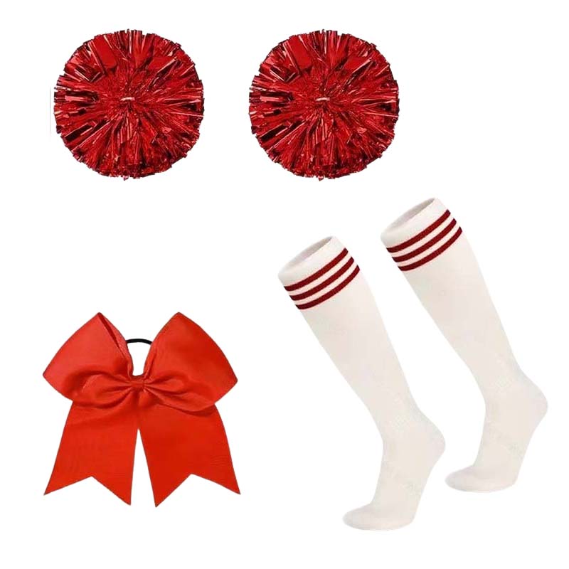Team Sports - Zestaw 4 pomponów cheerleaderskich z opaską