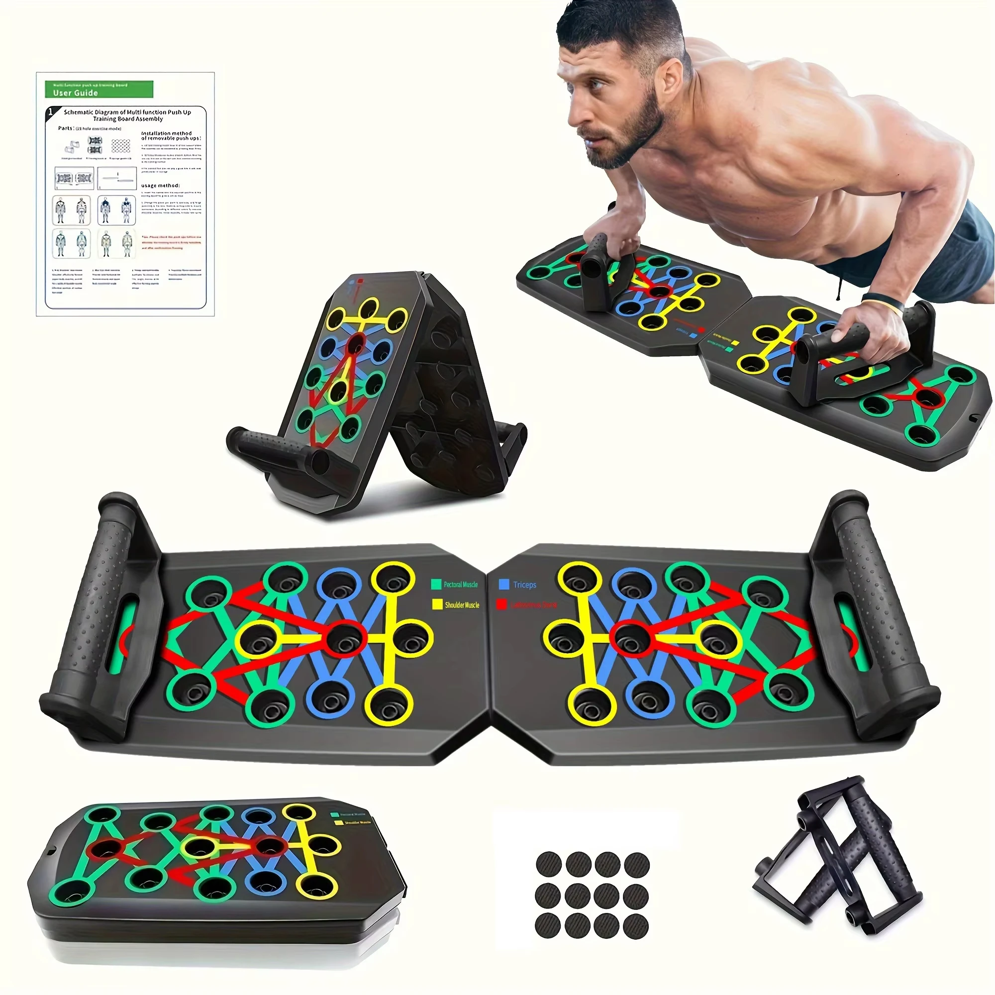 Push Up Board Foldable Multi Function - 1 szt. Składana, wielofunkcyjna deska do