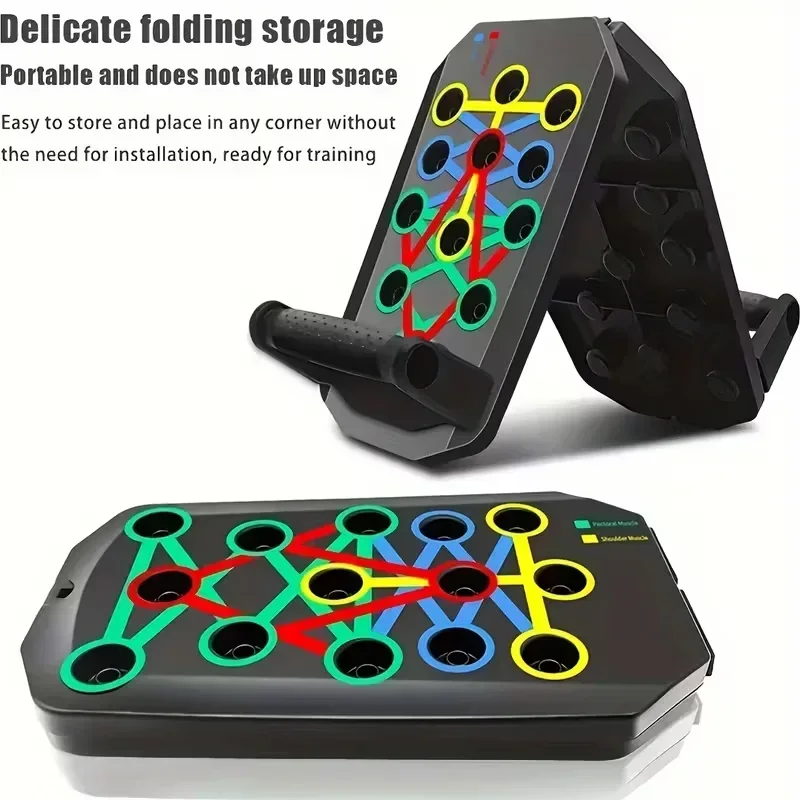 Push Up Board Foldable Multi Function - Zestaw do ćwiczeń push-up, przenośny, wielofunkcyjny,