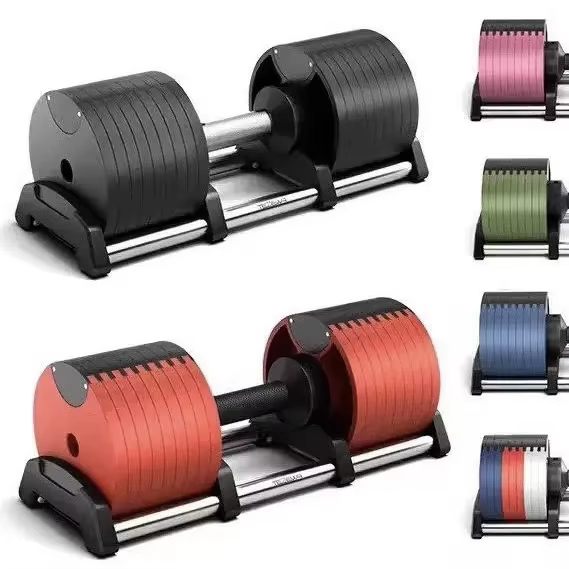 Adjustable Dumbbell Pair 40Kg - Przenośny zestaw regulowanych hantli żeliwnych 40