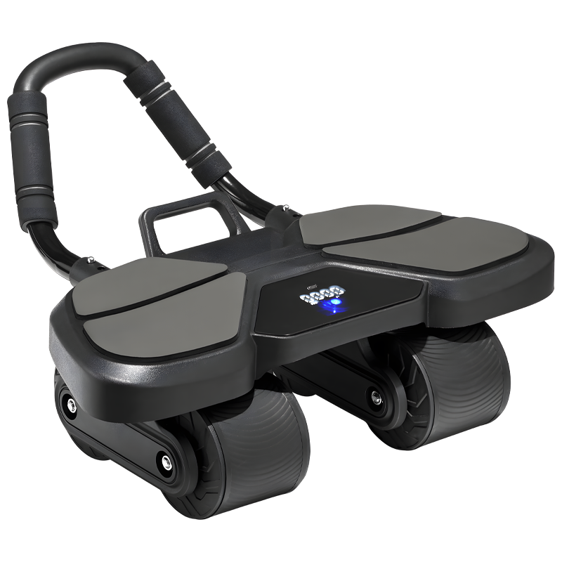 Ab Roller Wheel With Elbow Support - Czarny roller do ćwiczeń mięśni brzucha
