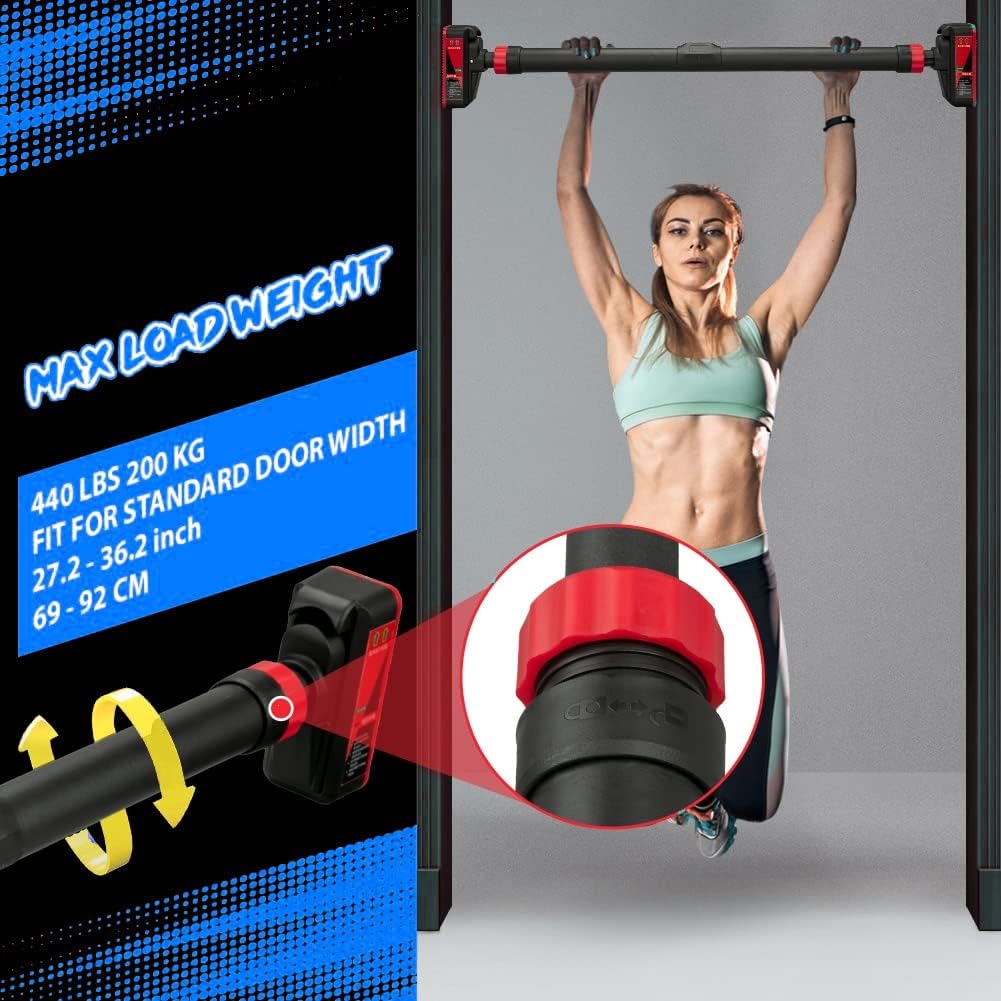 Door Pull Up Bar No Screw - Regulowany drążek do podciągania do drzwi