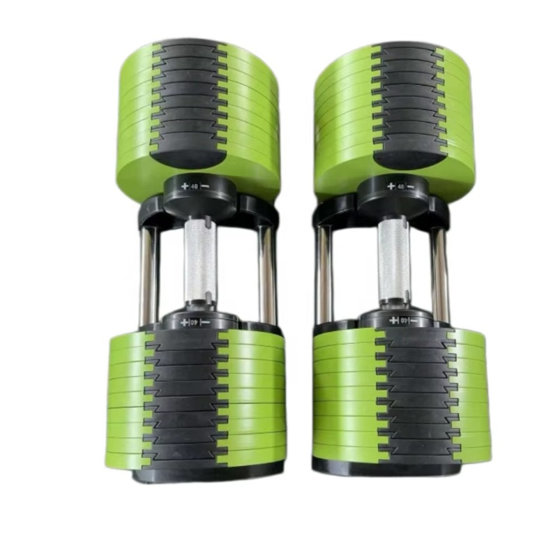 Adjustable Dumbbell Pair 40Kg - Wytrzymały, komercyjny, regulowany, galwanizowany uchwyt stalowy