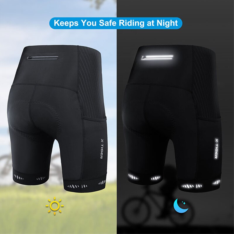 X-TIGER Męskie spodenki rowero – Padded Cycling Shorts 5D Gel recenzja i cena