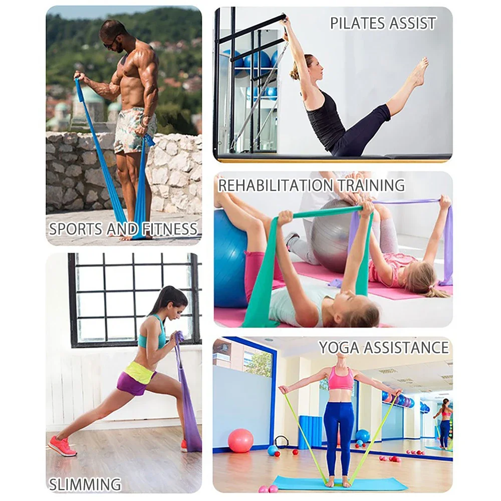 Długość 200 cm, elastyczna taś – Pilates Bar Kit With Resistance Bands recenzja i cena
