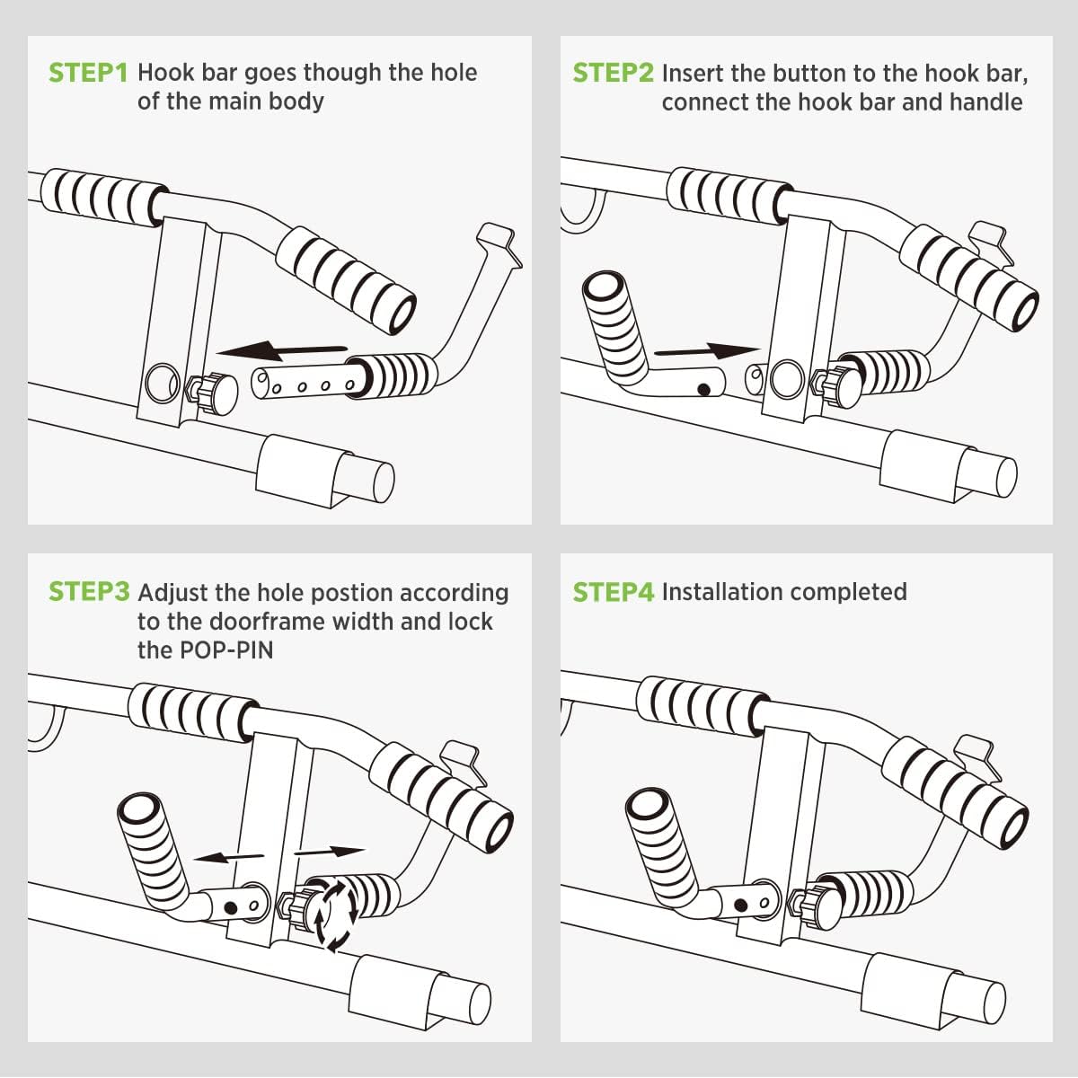 Drążek do podciągania do drzwi – Door Pull Up Bar No Screw recenzja i cena