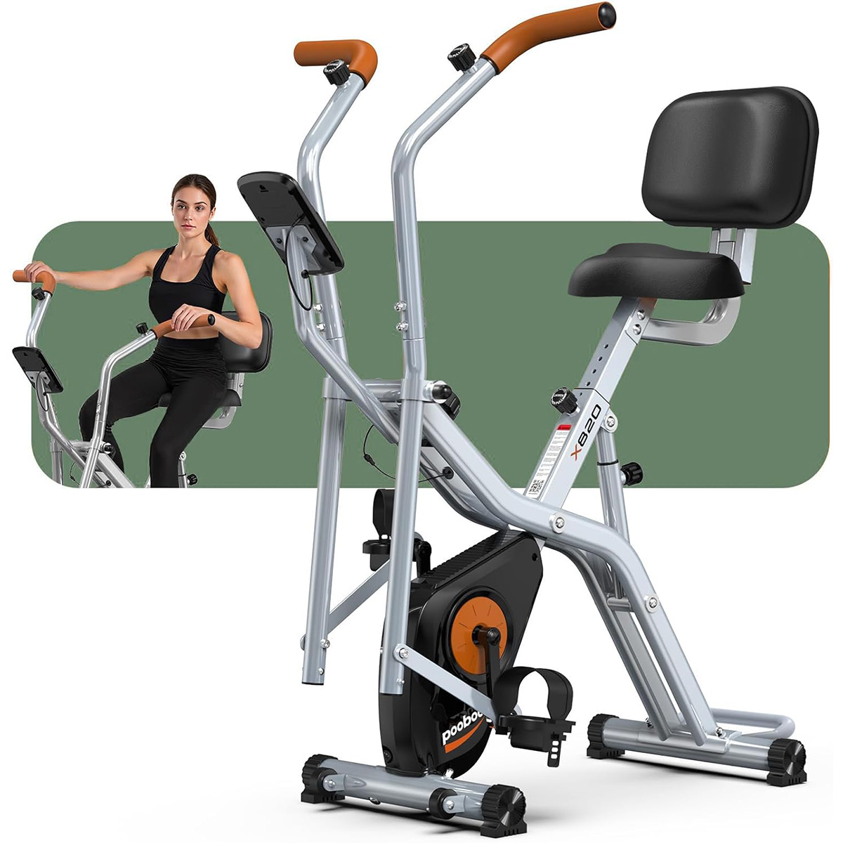 Pooboo Składany Rower Treningo – Exercise Bike Magnetic Resistance recenzja i cena